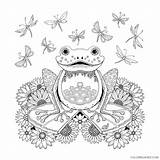 Coloring Pages Frog Colouring Coloring4free Adults Book Books Forest Enchanted Printable Kids Johanna Amphibien Basford Animal Print Mandala Color Flower sketch template
