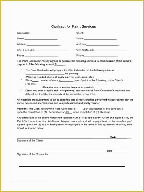 agreement template   business form template gallery
