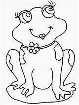 Frog Coloring Pages Kids Theme sketch template