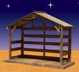 wood outdoor nativity stable  outdoor nativity