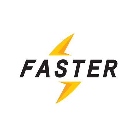 faster logo template vector design  vector art  vecteezy