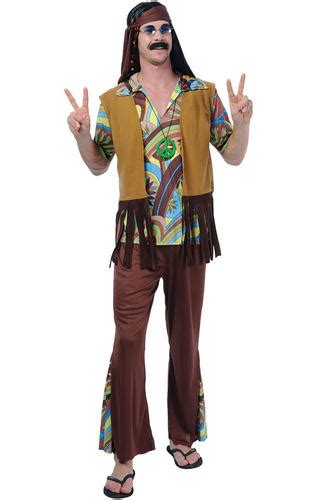 60s Cool Hippie Guy Adults Fancy Dress 1960s Mens 70s