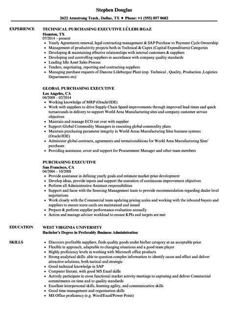 executive resume samples master  template document