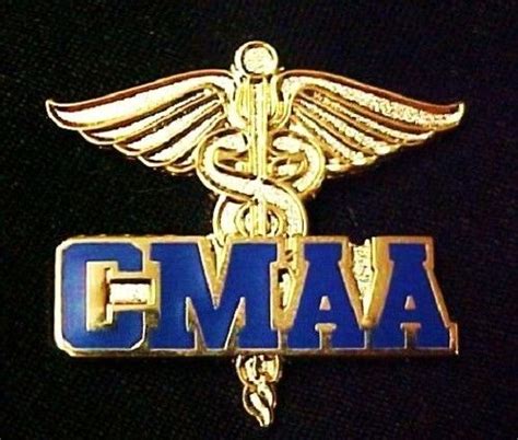 cmaa certified medical administrative assistant pin medical caduceus wings new pins and brooches