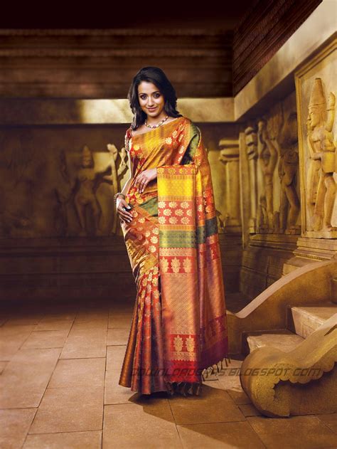 Trisha Cute Saree Photos At Pothys Ad Actress Trisha New