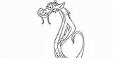 Mushu sketch template