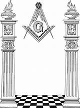 Masonic Clipart Pillars Columns Clip Mason Library Cliparts sketch template