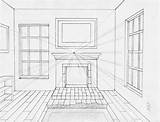 Room Ponto Perspectiva Fuga Zentralperspektive Zeichnen Fireplace Croquis Zimmer Monicayugi Treino Kunstunterricht Sketches sketch template