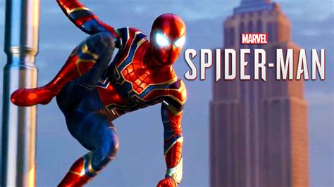 marvel s spider man iron spider suit reveal trailer gamespot
