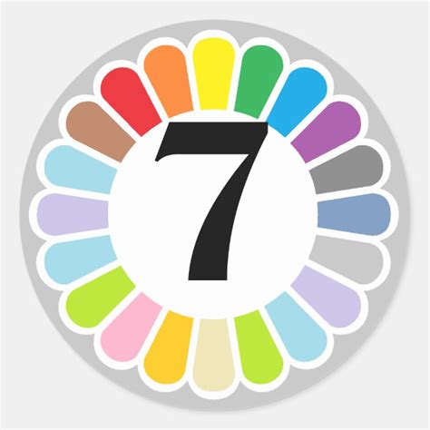 colorful number  sticker zazzlecom