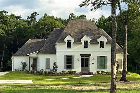 charming french country house plan  open concept living space sm architectural
