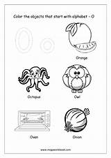Alphabet Start Things Coloring Color Objects Letter Starting Pages Megaworkbook These sketch template