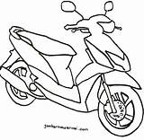 Mewarnai Sepeda Latihan Kartun Kendaraan Sketsa Papan sketch template