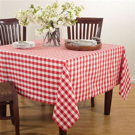 red gingham checkered design cotton tablecloth  square walmartcom