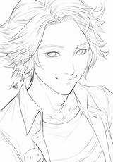 Artgerm Sketch Yoosung Coloring Deviantart sketch template