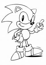 Sonic Coloring Pages Hedgehog Printable Cute Blue Shadow Color Print Craft Fastest Pdfs Hero Comments sketch template