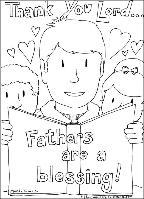 printable father  day coloring card  page happy father  day