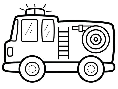 fire truck coloring pages printable  preschool sketch coloring page