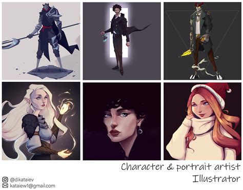 [for Hire] 2d Character Concept Portrait Artist And