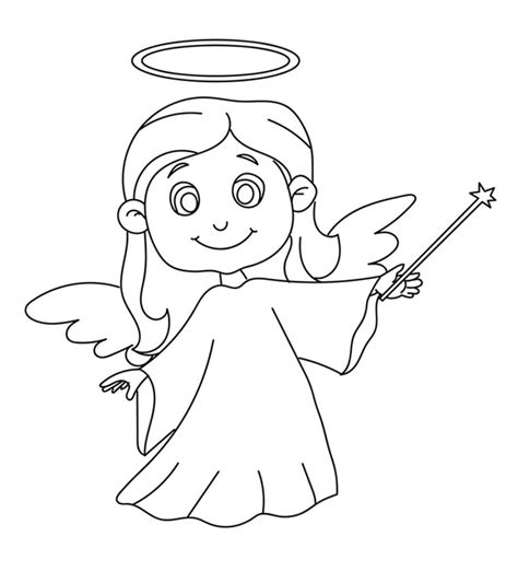 coloring angels pages printable angel clipart color christmas prayer