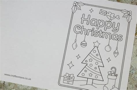 printable christmas cards  colour christmas tree crafts  sea