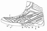Wrestling Drawing Shoe Patents sketch template