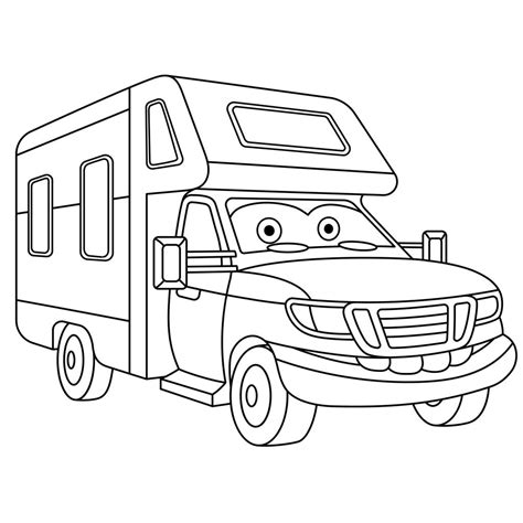camper  car pages coloring pages