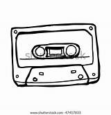 Cassette Drawing Shutterstock sketch template