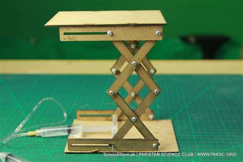 diy hydraulic scissor lift model kit school science experiment toys