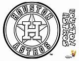 Coloring Baseball Astros Houston Sheet Pages Mlb League Teams Yescoloring Kids American Boss Big Book sketch template