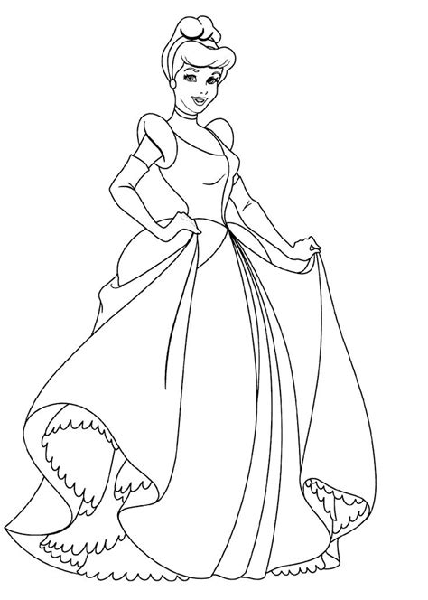 princess cinderella coloring pages  coloring class  worksheets