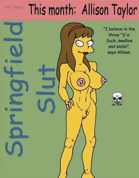 xbooru allison taylor green background tagme the fear the simpsons yellow skin 55816