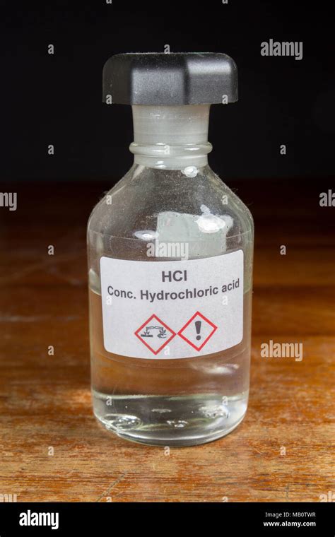 hydrochloric acid bottle  res stock photography  images alamy