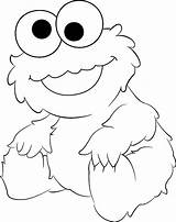 Monster Cookie Coloring Pages Baby Cute Colouring Template sketch template
