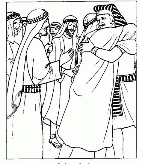 joseph forgives  brothers coloring page coloring home