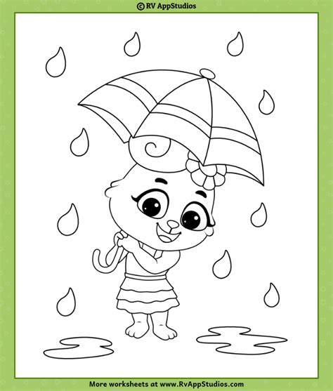rain coloring pages  kids  printables
