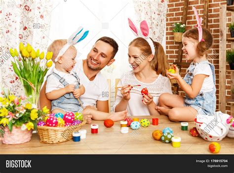 happy easter family image photo  trial bigstock