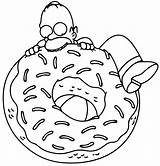 Donut Homer sketch template