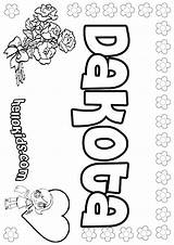 Dakota Coloring Pages Names Hellokids Sheets Print Color Online Girl Girls sketch template