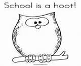 Coloring Pages School Hoot Printable sketch template