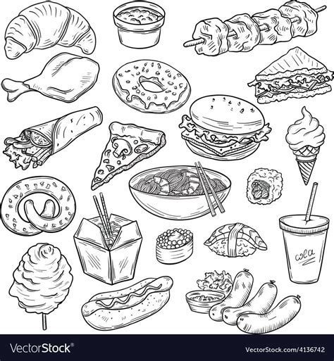 coloring pages fast food fast food coloring pages  getcoloringscom
