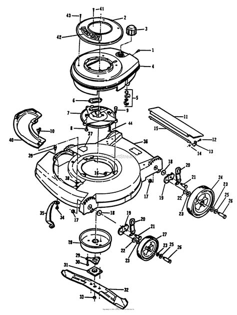 lawn boy czpn lawnmower  sn   parts diagram  housing  shroud