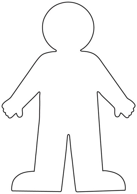 outline  person coloring page coloring home