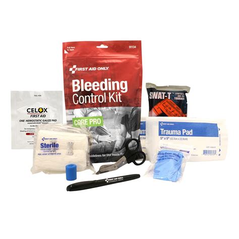 safety products   aid  core pro bleeding control kit