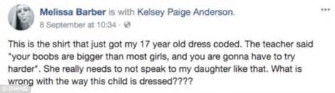 mom claims her daughter was called busty by a teacher