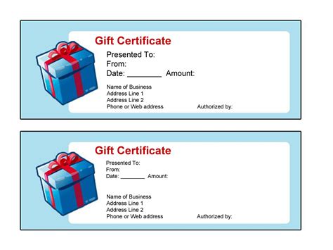 gift certificate templates template lab
