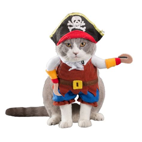 Funny Cat Costumes Pirate Suit Cat Clothes Kitty Kitten Corsair