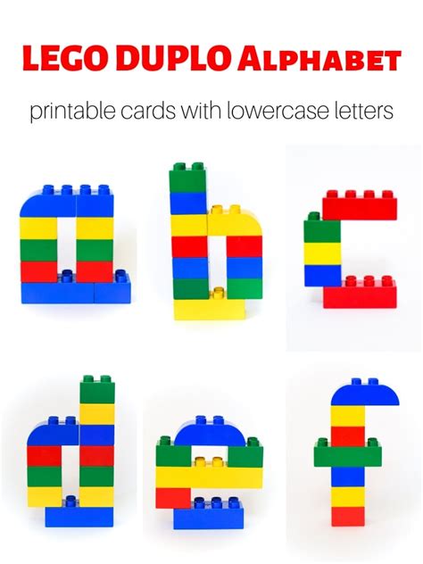 alphabet lego cards  printable  printable templates
