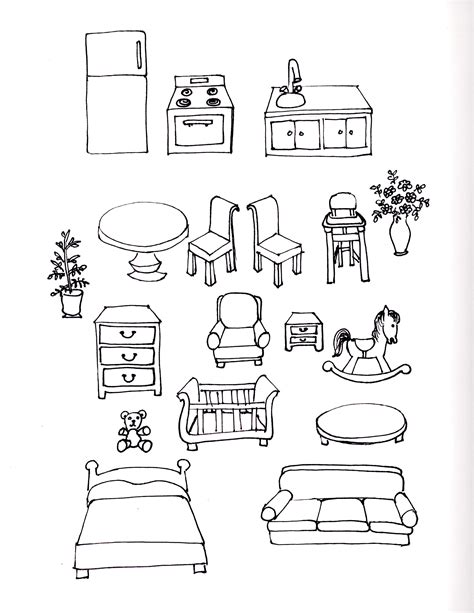 house furniture coloring pages   gambrco