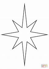Star Christmas Coloring Pages Template Printable Supercoloring Crafts Ornaments Tree Stencils Templates Drawing sketch template